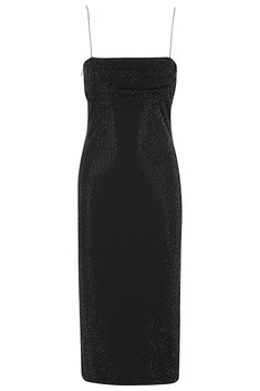 100% Polyester Elegant Embellished Midi Dress For Dinner, Luxury Embellished Evening Midi Dress, Luxury Embellished Midi Dress For Evening, Luxury Embellished Cocktail Midi Dress, Chic Embellished Dinner Dress, Chic Embellished Evening Dress For Dinner, Square Neck Midi Dress, Valentino Garavani Bag, Red Valentino Shoes