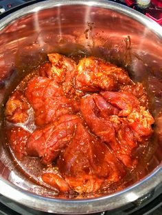 the food is cooked and ready to be eaten in the pot on the stove top