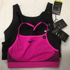 All New With Tags Nike Extra Large Pink Moisture-wicking Top For Sports Events, Nike Pink Tops For Sports Season, Pink Stretchy Tops For Sports Events, Pink Stretch Tops For Sports Events, Pink Sports Bra For Sports Events, Fitted Pink Tops For Sports, Fitted Pink Tops For Sports Events, Nike Pink Racerback Sports Bra, Nike Pink Training Tops