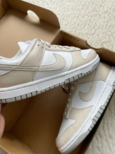 Beige Dunk, Beige Nike Shoes, Flowers Anime, Nike Dunks Low, Beige Sneakers, Shoes Classic, Cream Shoes