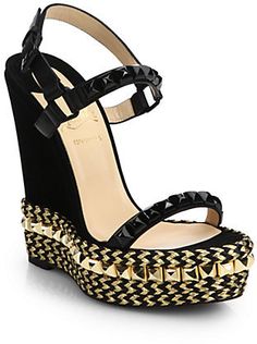 Black Wedge Shoes, Black Platform Shoes, Black Platform Sandals, Sandals Wedges, Espadrilles Platform, Platform Espadrilles, Black Wedge, Black Wedge Sandals, Studded Sandals