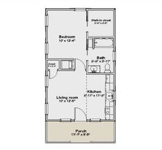 the floor plan for a two bedroom apartment with an attached bathroom and living room area