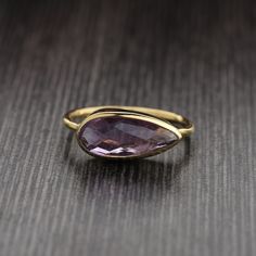 18K Gold Plated on 925 Sterling Silver. Metal : Solid Sterling Silver with 925 Stamp. Stone - Natural Amethyst  Ring Weight - 2.8 Stone Size - 6x15mm Pear ✨Welcome to TJONLINESHOP!✨ At TJONLINESHOP, we take pride in offering exquisite, handcrafted silver jewelry to individuals worldwide. Our collection features a wide variety of high-quality, contemporary pieces that are meticulously crafted and genuine, all at prices that won't break the bank. Each piece is designed to help you showcase your un Fine Jewelry Teardrop Purple Ring, Fine Jewelry Purple Teardrop Ring, Purple Teardrop Fine Jewelry Ring, Teardrop Amethyst Ring For Anniversary, Purple Amethyst Teardrop Ring, Purple Teardrop Gemstone Rings, Teardrop Amethyst Ring In Purple, Elegant Teardrop Amethyst Ring, Purple Teardrop Amethyst Ring