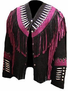 Western Style Shirt, Leather Coat Jacket, Vest For Women, Black Leather Coat, Fringe Leather Jacket, Western Jacket, Boho Jacket, Western Women, Suede Fringe Jacket