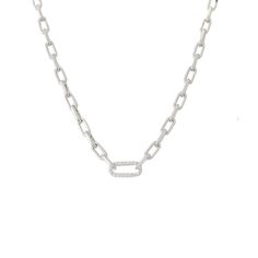 "This Italian handcrafted chain link necklace is completely composed of 14K solid gold and is uniquely made with a semi-hollow interior for comfortable everyday wear that will not dent . The chain is centered with a slightly larger link and is pavé set on both sides with genuine GVs1 quality natural real Diamonds. NOTE: This item is available in longer or shorter length options. Kindly send us a \"Custom Order\" request for pricing and details. ♦ Total Length: available in your choice of 14, 16, Link Modern, Necklace Length Chart, Italian Chain, Cartier Necklace, Solid Gold Chains, Gold Chain Necklace, Chain Link Necklace, Oval Diamond, Link Necklace