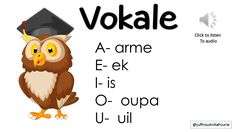 an owl wearing a graduation hat with the words vokale in front of it