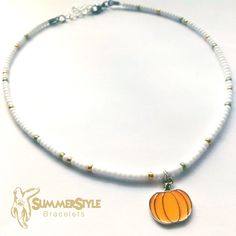 This item is ready to ship! Customization is NOT available for this listing. These Pumpkin Beaded Chokers are the perfect the fall season! They are 13in long and come with an optional 2in extender for the perfect fit! They're water resistant, but not recommended for extended wear in water. All of my friendship bracelets are made with 100% cotton embroidery floss & my water proof jewelry is made with 100% waxed polyester cord. Any other supplies I use are all natural & eco friendly & Seed Bead Choker, Autumn Jewelry, Pumpkin Bead, Bead Choker, Cotton Embroidery, Fall Jewelry, Beaded Choker, Christmas Crafts Diy, Embroidery Floss