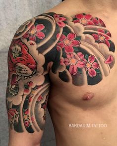 Japanese tattoo. Japanese sleeve. tiger japanese tattoo. Japanese Tiger Tattoo Sleeve, Tattoo Sleeve Japanese, Japanese Sleeve Tattoo, Japanese Tattoo Meanings, Japanese Tiger Tattoo, Tiger Tattoo Sleeve, Oni Tattoo, Tattoo Tiger, Hannya Mask Tattoo