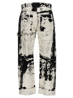 Find ALEXANDER MCQUEEN Fold Print Jeans on Editorialist. Weokwear denim jeans with fold print, crop style with turn-ups, zip and button closure. ALEXANDER MCQUEEN Fold print jeans true to size fit Black And White Jeans, Folding Jeans, Spray On Jeans, Texture Print, Moda Denim, Black Men Street Fashion, Crop Style, Digital Texture, Print Jeans