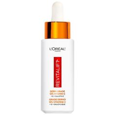 Looking to fight the first signs of aging? Discover our NEW L'Oreal Paris Revitalift Derm Intensives 12% Pure Vitamin C + E + Salicylic Acid Serum. This serum instantly gives you a brighter, more radiant skin complexion. Packed with the purest and most potent form of Vitamin C, L-Ascorbic acid, this key ingredient works in synergy with Vitamin E and Salicylic acid to neutralize free radicals and combat early signs of aging. Formula with 12% Pure Vitamin C to help brighten skin. Enriched with Salicylic Acid Serum, Best Vitamin C Serum, Best Vitamin C, Salicylic Acid Acne, Hyaluronic Acid Serum, Vitamin C Serum, Brightening Serum, Purim, Skincare Ingredients