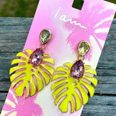 I Am Yellow & Gold Summer Plant Leaf Dangle Earrings! Nwt! Bright And Fun Pair Of Earrings To Wear On A Summer Night Out! Post Back! All Sales Are Final So Please Ask Any Questions You Have! Thank You! Trendy Yellow Party Earrings, Handmade Neon Yellow Jewelry For Summer, Neon Yellow Drop Earrings As A Gift, Yellow Drop Earrings For Spring, Yellow Dangle Earrings For Spring, Trendy Yellow Earrings For Summer, Trendy Yellow Drop Earrings, Summer Gift Jewelry In Neon Yellow, Neon Yellow Jewelry For Summer Gift