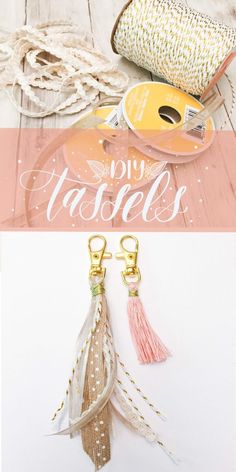 two pictures with different types of tassels on them and the words diy crafts