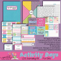 an assortment of activities for kids to do with their teacher's workbook, notebooks and paper crafts