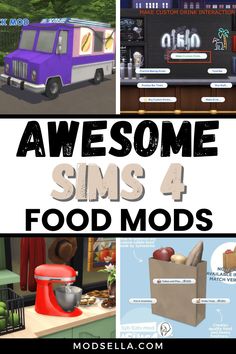 sims 4 food mods Slice Of Life Mod Sims 4, Barista Coffee Machine, Bar Tricks, Around The Sims 4, Cupcake Maker, Sims 4 Clutter, Cc Furniture, Sims 4 Cc Shoes, Sims 4 Expansions