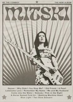 an advertisement for a concert with a woman holding a guitar