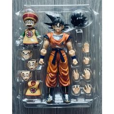 action figure dragon ball super saiyan son gohan with 6 figures in plastic package