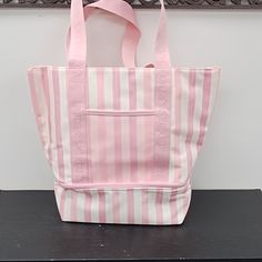 Nwt Victoria's Secret Cooler And Beach Bag Their Signature Pink And White Coloring Cooler On The Bottom To Keep Your Drinks Or Snacks Cold Top Has Plenty Of Room To Pack Towels Maybe A Little Bikini Whatever It Is That You Want For The Beach Or The Pool It's A Pretty Fun Bag. Victoria's Secret Beach Bag For Summer, Victoria's Secret Pink Vacation Bag, Victoria's Secret Pink Bags For Vacation, Victoria's Secret Summer Vacation Bags, Victoria's Secret Summer Beach Bag, Victoria's Secret White Bag For Beach, Victoria's Secret White Beach Bag, Victoria's Secret Casual Beach Bag, Trendy Victoria's Secret Vacation Bag