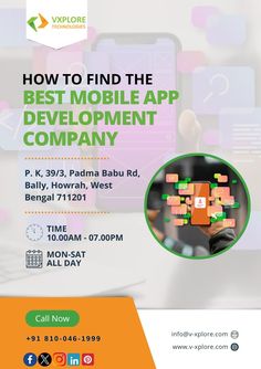 an advertisement for the best mobile app development company