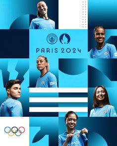 the official poster for the women's soccer world cup in paris, on display at the olympic games