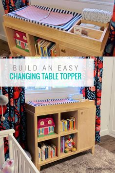 an easy changing table topper for toddlers to use in their playrooms