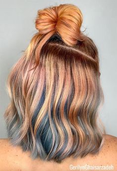 Rainbow Hair Colors, Peach Hair Color, Peach Hair Colors, Colors For 2024, Vivid Hair, Color Hairstyles, Color Melt, Rainbow Hair Color, Peach Hair