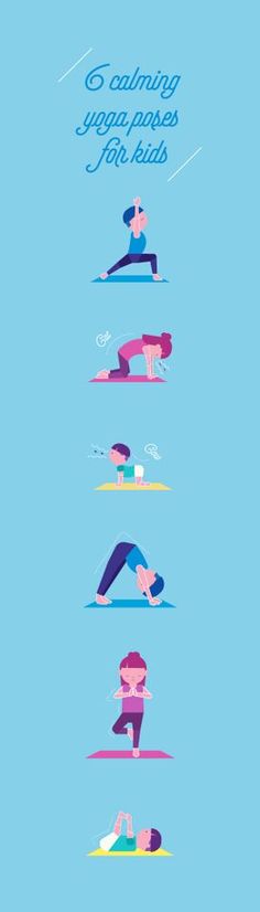 an illustrated poster with people doing yoga poses on their stomachs and arms in different positions