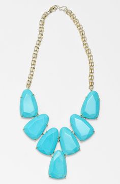 Kendra Scott 'Harlow' Necklace Necklaces Turquoise, Harlow Necklace, The Bling Ring, Kendra Scott Necklace, Necklace Turquoise, Aqua Turquoise, Kendra Scott Jewelry, Bib Necklace, Tiffany Blue