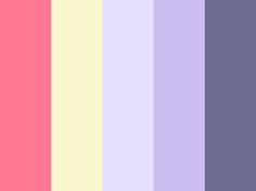 the color palette is pink, purple and yellow