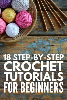 18 Step-By-Step Crochet Tutorials For Beginners And Beyond Crochet Tutorials For Beginners, Learn Crochet Beginner, Easy Beginner Crochet Patterns, Beginning Crochet, Easy Crochet Slippers, Learn Crochet, Crochet Beginner, Crochet Tutorial Pattern, Crochet Classes