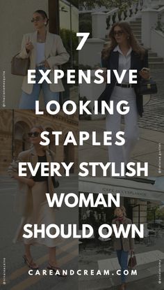 Discover 7 fashion staples for women to effortlessly achieve an expensive look. Learn how to look expensive with elegant classy outfits and simple fashion tips to look elegant. Embrace the quiet luxury aesthetic and get styling tips and tricks to elevate your style for a high-value woman style look!