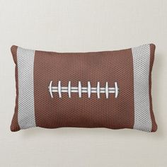 a football pillow on a white background