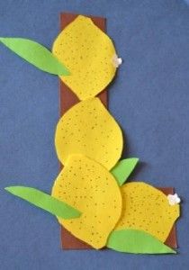 the paper is cut out to look like lemons