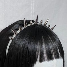 Sturdy studs that are screwed not glued. Resting on a stainless steal band ready to steal hearts and attention with a simple statement. ⛓ Made by Mana ⛓ Cosplay Hair Accessories, Grunge Accessories, Stolen Heart, Silver Headband, Cosplay Hair, Lake Havasu City, Lake Havasu, Stainless Steal, Gothic Halloween