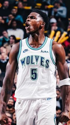 NBA basketball wallpaper background of Minnesota Timberwolves star Anthony Edwards Anthony Edwards Aesthetic, Poster Basket, Ant Edwards, Basketball Background Aesthetic, Wallpaper Background Aesthetic, Aesthetic Sports, Basketball Background, Basketball Moves