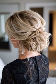 17 Simple & Stunning Hairstyles for the Mother of the Bride - NeedleStar Hairstyles For Wedding Mother Of Groom, Mother Of Groom Updo Hair, Mother Of The Bride Half Up Hairstyles, Mother Of Bride Updo Hairstyles, 21st Hairstyles, Mob Hair Styles Medium Length, Wedding Hairstyles For Mother Of Groom, Wedding Hairstyles For Mother Of Bride, Medium Length Mother Of The Bride Hair