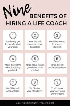 the nine benefits of hiring a life coach for you to learn how to be successful