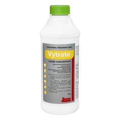 a bottle of vyrtrate liquid on a white background