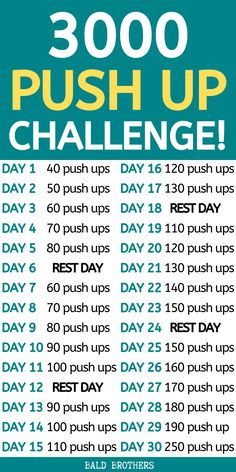 a poster with the words push up challenge written in yellow and blue, on a teal background