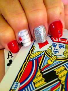 Vegas nails by Nikki Eilts of Tiptoe Nail Salon! Vacation Nails, Shellac Nails, Manicure Y Pedicure, Wedding Nails, How To Do Nails, Beauty Nails