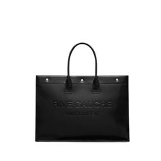 1:1 Replica Bags  Measurement: 48 x 35 cm / 18.9 x 13.7 inches   Silver-Toned Hardware  Snap-Button Closure  One Zipped Pocket  Suede Lining Black Leather Tote Bag, Rive Gauche, Saint Laurent Bag, Kids Sunglasses, Large Tote Bag, Cool Socks, Women Accessories Bags, Large Tote, Leather Tote Bag