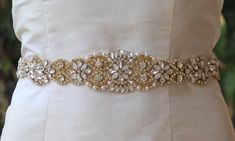 Gold Bridal Sash, White Opal Gold Sash, Milk Opal Crystal Wedding Belt, Wedding Dress Belt, Ceinture Fitted Gold Sash For Wedding, Belt Wedding Dress, Gold Sash, Wedding Gown Backless, Disney Belle, Celebrity Wedding Dresses, Wedding Dress Sash, Wedding Belt, Wedding Dress Belt