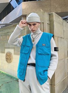 Vest Street Style, Baggy Clothes, Swag Style, Streetwear Men Outfits, Street Wear Urban, Style Streetwear, Harajuku Fashion, Mode Streetwear