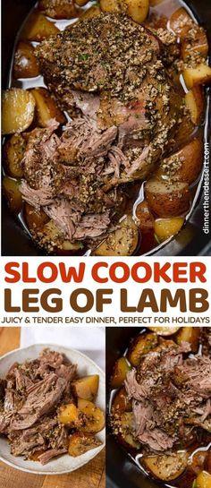 slow cooker leg of lamb with potatoes and carrots