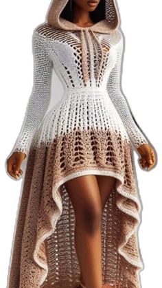 Yarn Dress, Easy Beginner Crochet Patterns, Crochet Outfits, Wool Fashion, Crochet Skirt Pattern, Cotton Outfit, Grooming Tips