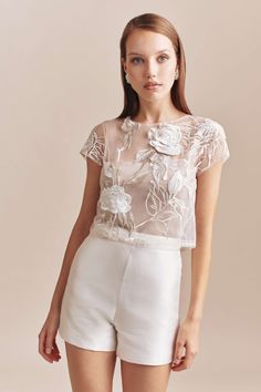 Gala Top Mira Zwillinger, Tulle Top, Organza Top, Look Short, Bridal Brunch, Sharp Dressed Man, Fashion Design Clothes, Pre Wedding, Camisole Top