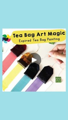 an advertisement for tea bag art magic