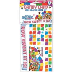 the candy land sticker set is colorful and has lots of candies on it