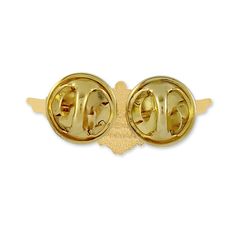 Our Officially Licensed U.S. Navy Aviator Pin is made with jewelry quality metal, 3-D cast, gold plated and polished to a shine. Wear it on your cap, suit jacket or I.D. badge. Makes a great gift for any United States Navy personnel or representing a family member. Each comes with a standard dual clutch back, is sealed and individually bagged. Gold Metal Pins For Gifts, Classic Gold Lapel Pin For Anniversary, Luxury Antique Gold Enamel Pin, Vintage Yellow Gold Enamel Pin For Collectors, Airplane Cufflinks, United States Navy, Family Members, Lapel Pins, 3 D