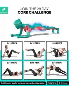 a woman doing the core challenge on her stomach