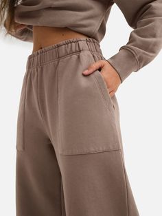 Organic Fleece Wide Leg Pant – MATE the Label Mate The Label, Cotton Wardrobe, Natural Fiber Clothing, Dope Fits, Surfer Style, Wide Leg Pant, Home A, Running Errands, The Label